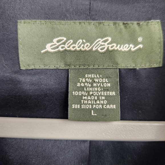 Eddie Bauer Women's Black Peacoat 76% Wool Size Large - Picture 5 of 11